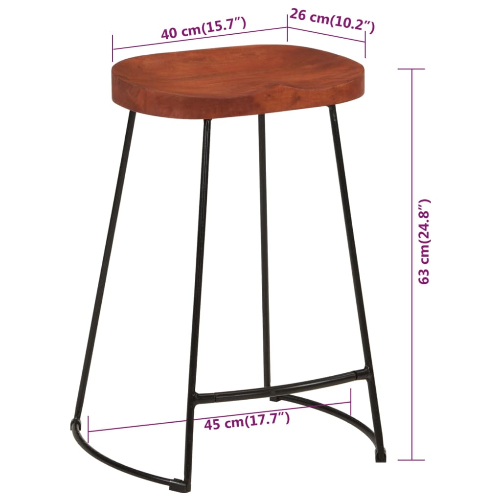 Gavin-Barkrakker 2 Stk 45X40X63 Cm Heltre Mango