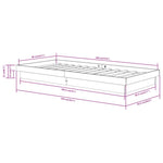 Sengeramme Heltre Furu 90X190 Cm Single