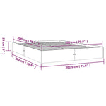 Sengeramme Hvit Heltre 200X200 Cm