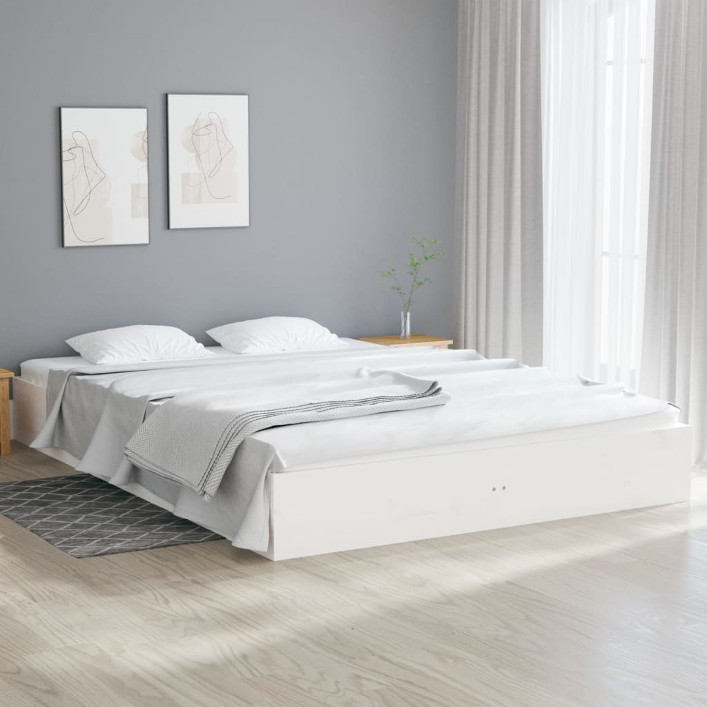 Sengeramme Hvit Heltre 200X200 Cm
