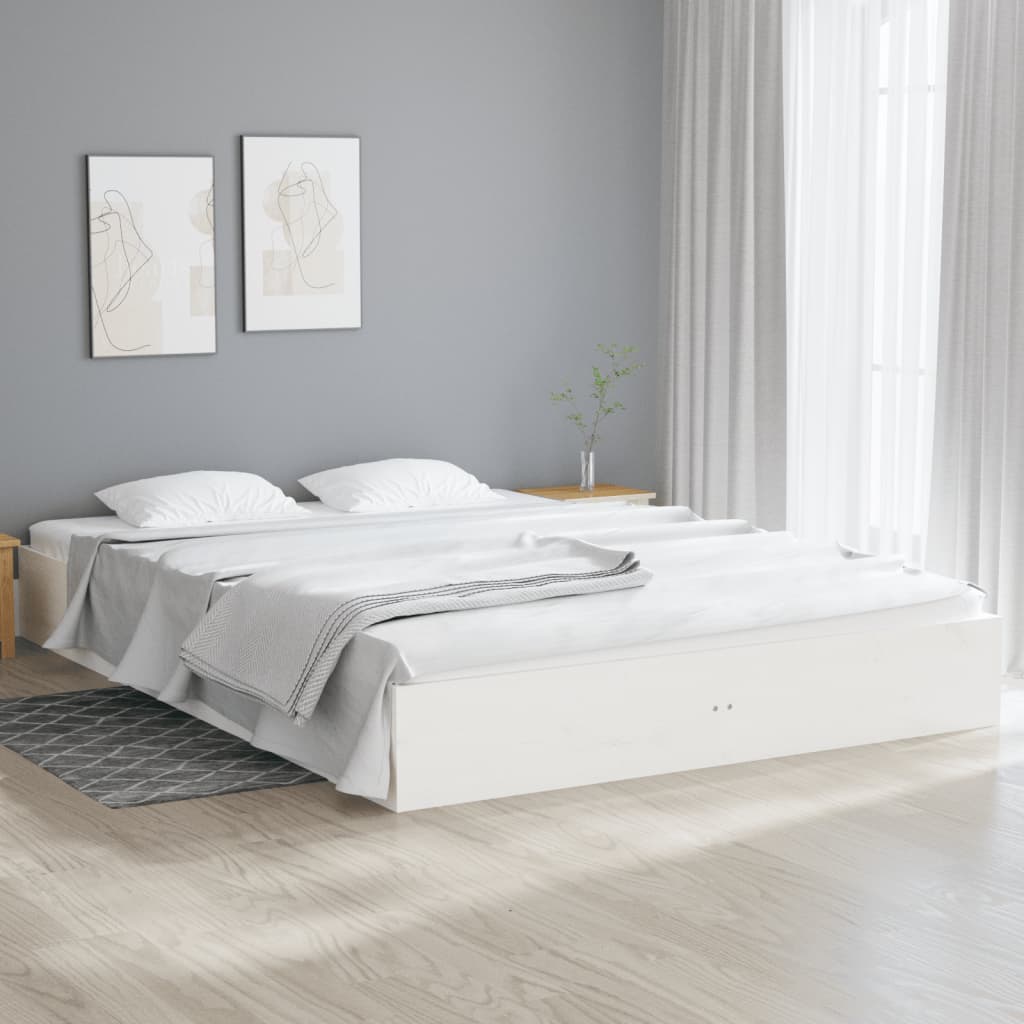 Sengeramme Hvit Heltre 180X200 Cm Super King
