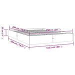 Sengeramme Hvit Heltre 150X200 Cm King Size