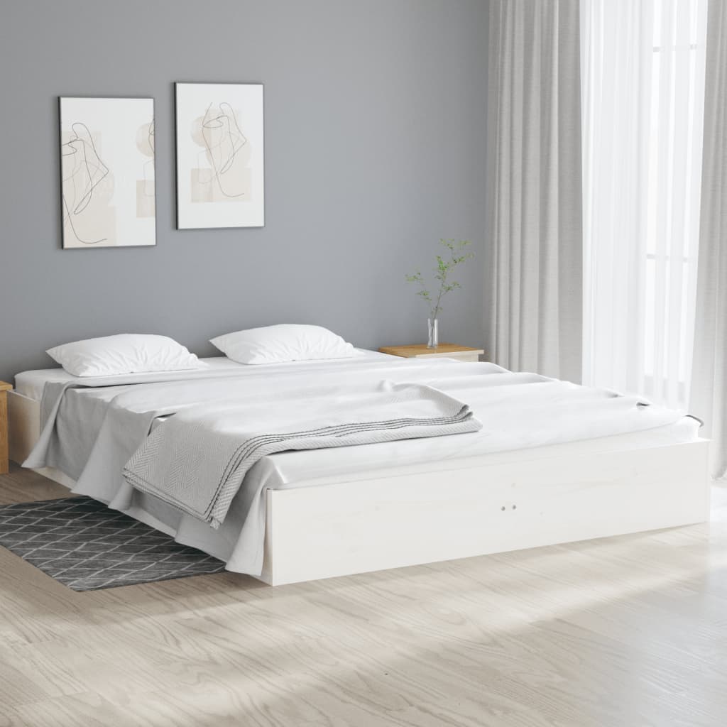 Sengeramme Hvit Heltre 120X190 Cm Small Double