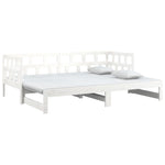 Uttrekkbar Dagseng Hvit Heltre Furu 2X(80X200) Cm