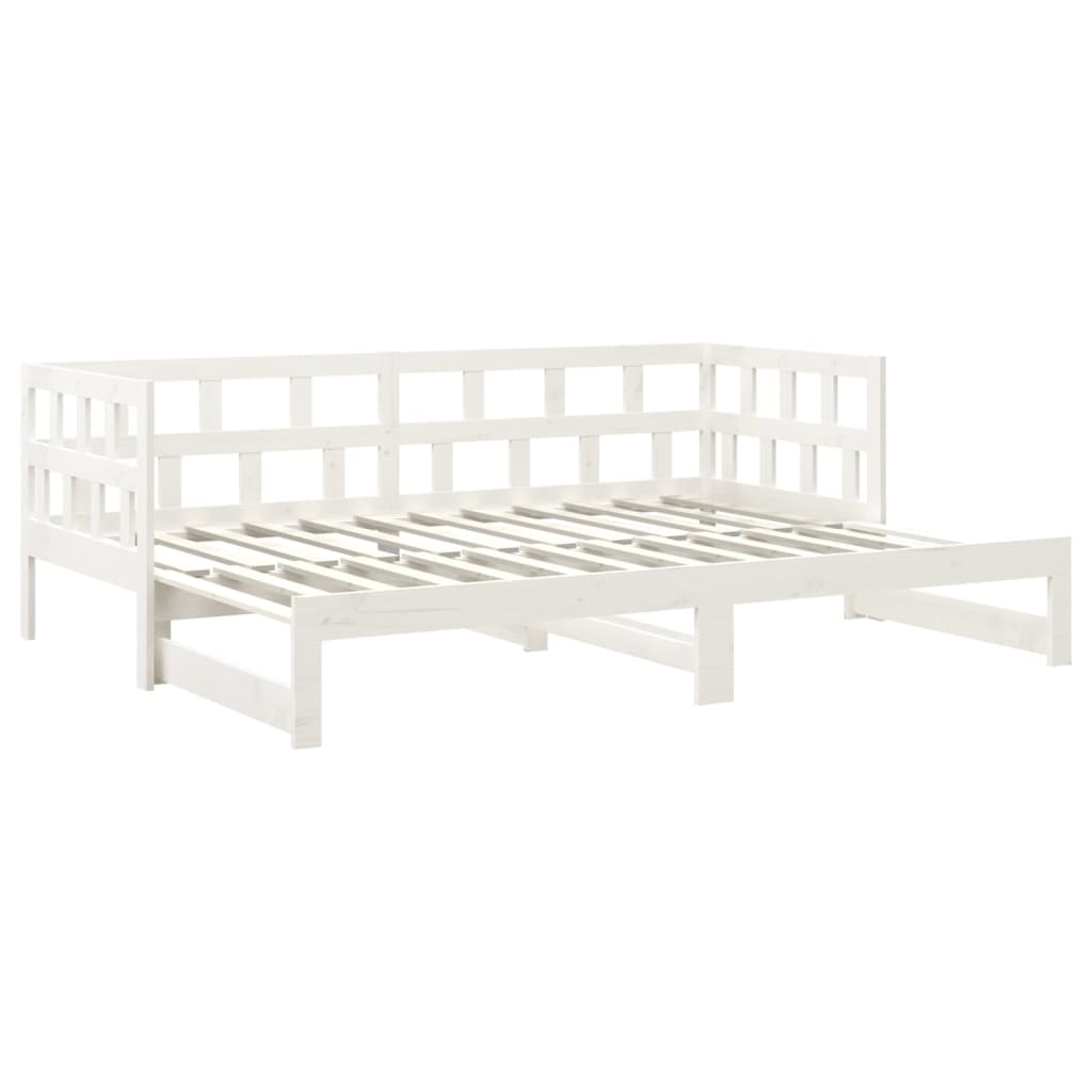 Uttrekkbar Dagseng Hvit Heltre Furu 2X(80X200) Cm