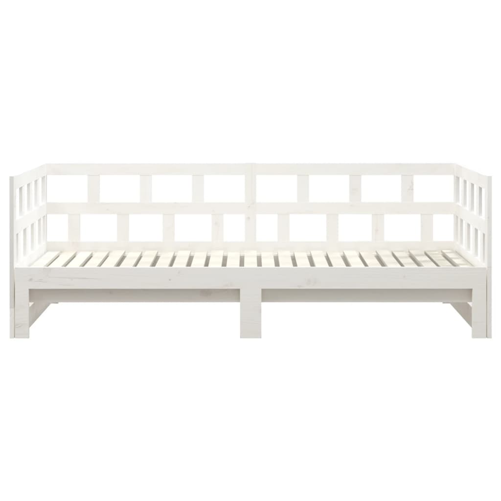 Uttrekkbar Dagseng Hvit Heltre Furu 2X(80X200) Cm
