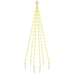Juletre På Flaggstang 108 Led Varmhvit 180 Cm