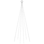 Juletre På Flaggstang 108 Led Varmhvit 180 Cm