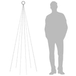 Juletre På Flaggstang 108 Led Kaldhvit 180 Cm