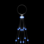 Juletre På Flaggstang 108 Led Blå 180 Cm