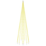 Juletre På Flaggstang 310 Led Varmhvit 300 Cm