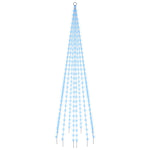 Juletre På Flaggstang 310 Led Blå 300 Cm