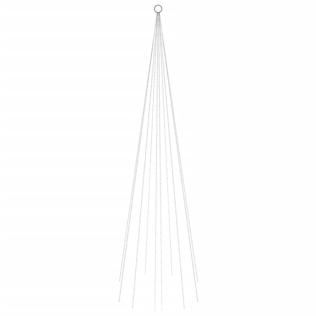 Juletre På Flaggstang 310 Led Fargerik 300 Cm