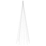 Juletre På Flaggstang 732 Led Varmhvit 500 Cm