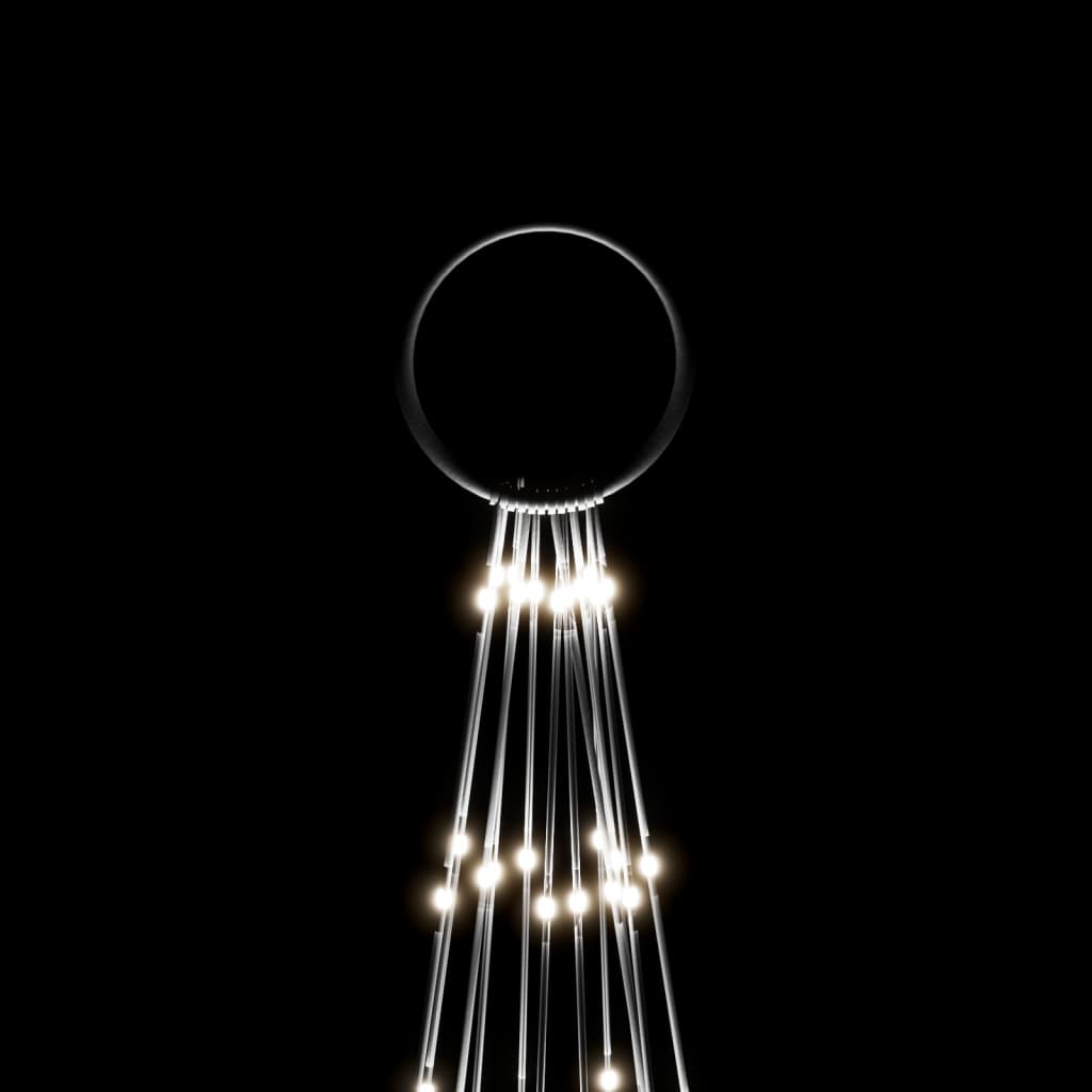 Juletre På Flaggstang 732 Led Kaldhvit 500 Cm