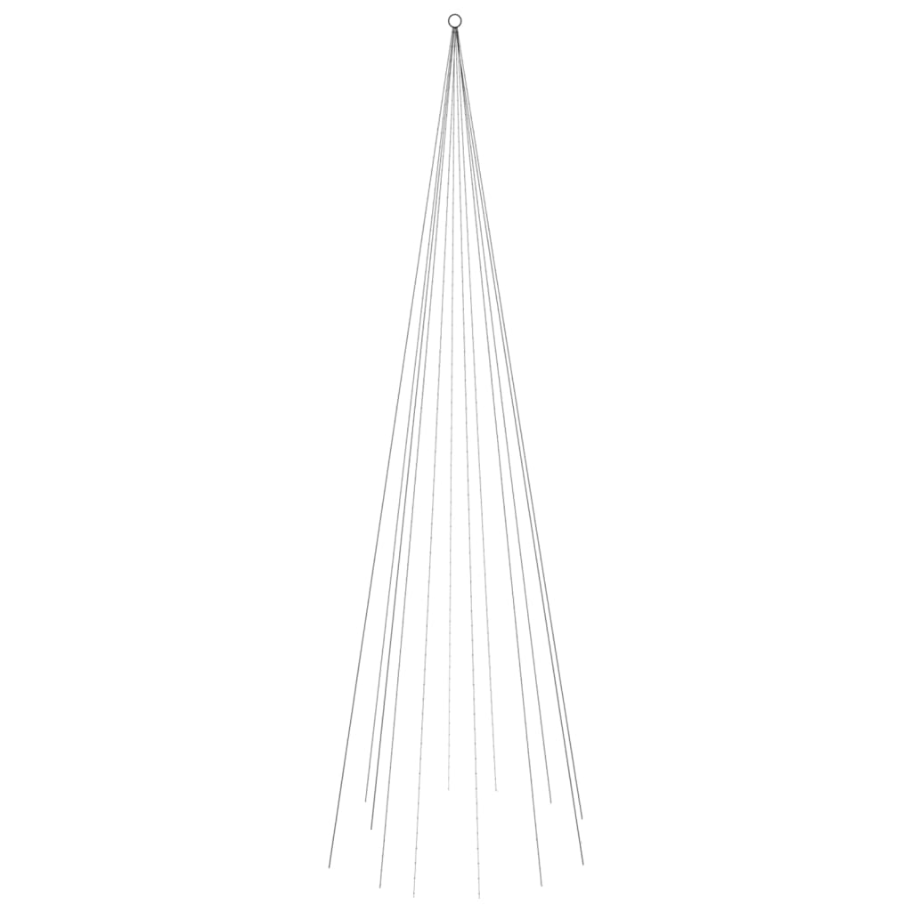 Juletre På Flaggstang 732 Led Blå 500 Cm