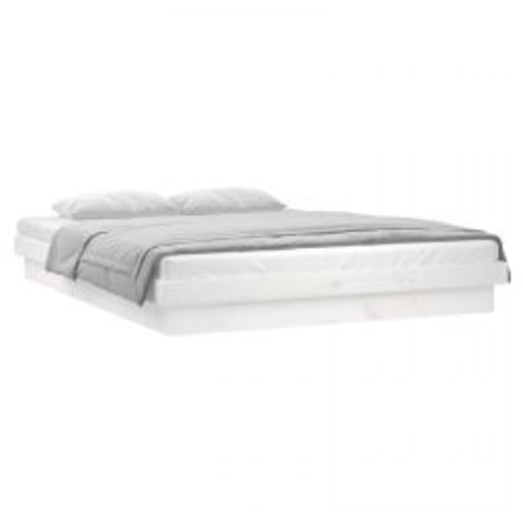 Sengeramme Med Led Hvit 160X200 Cm Heltre