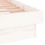 Sengeramme Med Led Hvit 160X200 Cm Heltre