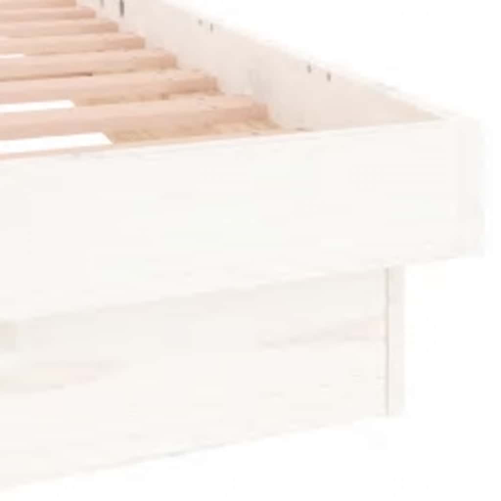 Sengeramme Med Led Hvit 160X200 Cm Heltre