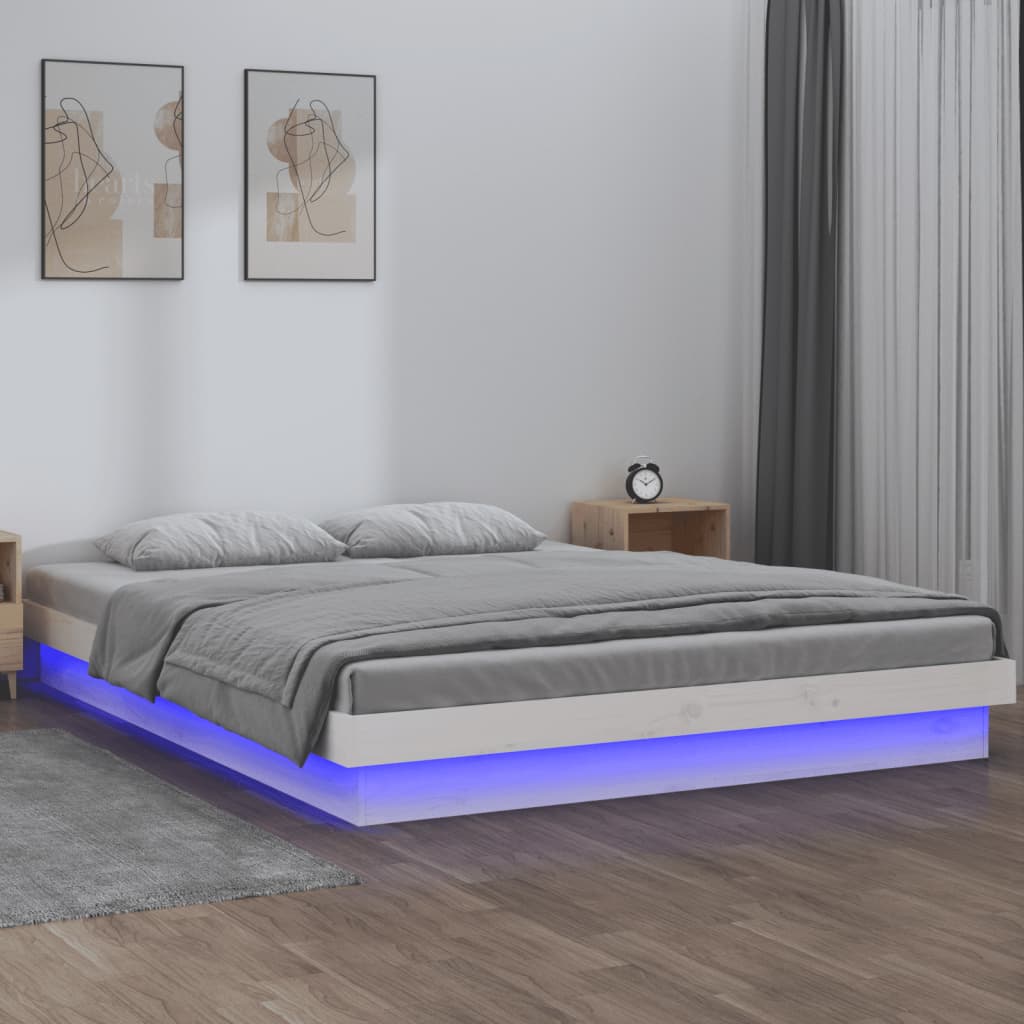 Sengeramme Med Led Hvit 180X200 Cm Super King Heltre