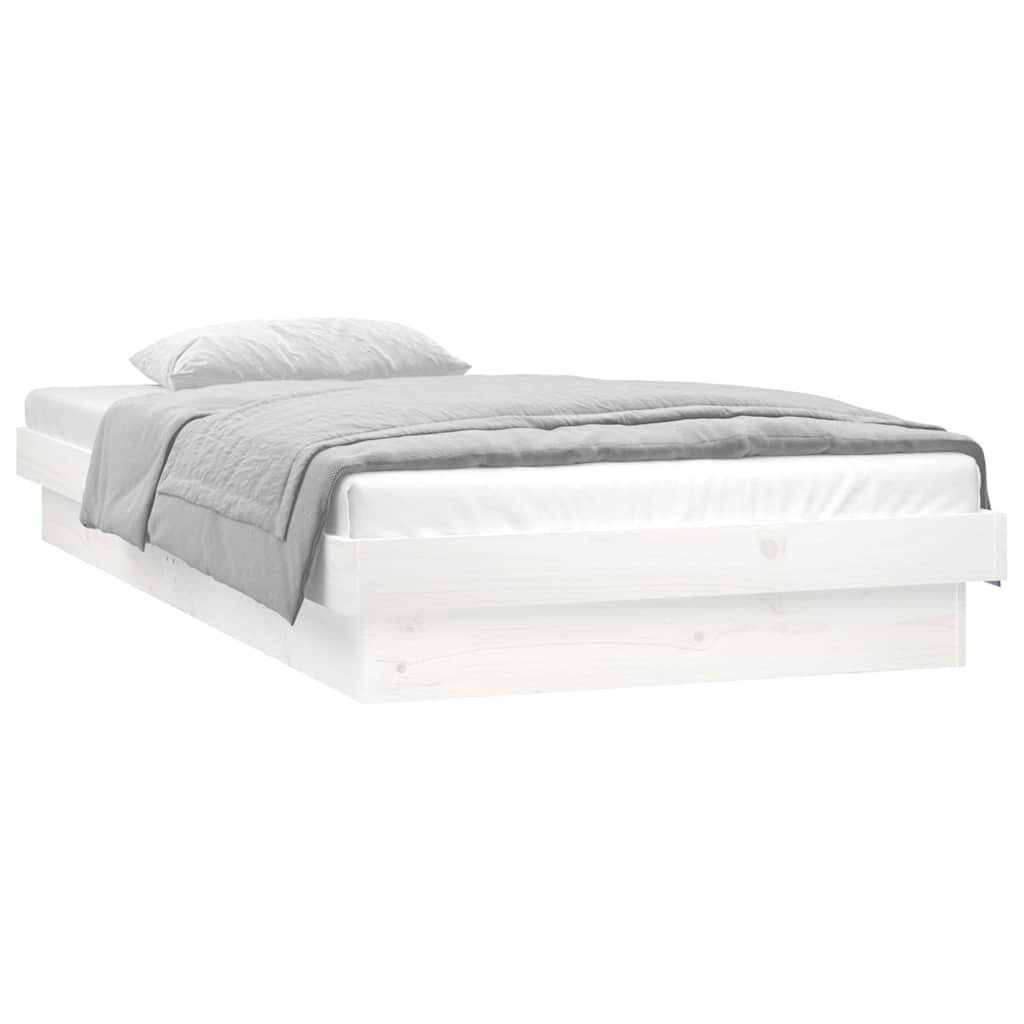 Sengeramme Med Led Hvit 75X190 Cm Small Single Heltre