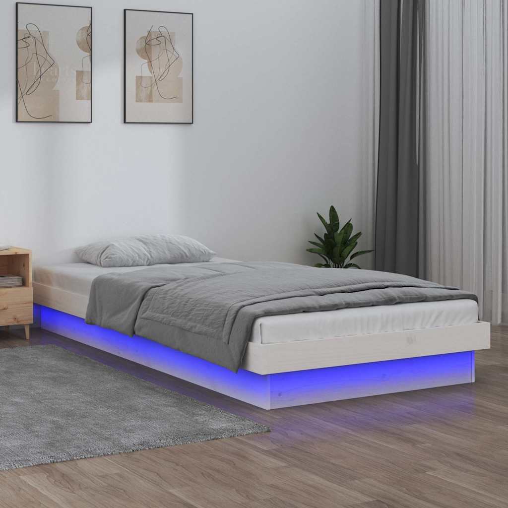 Sengeramme Med Led Hvit 75X190 Cm Small Single Heltre