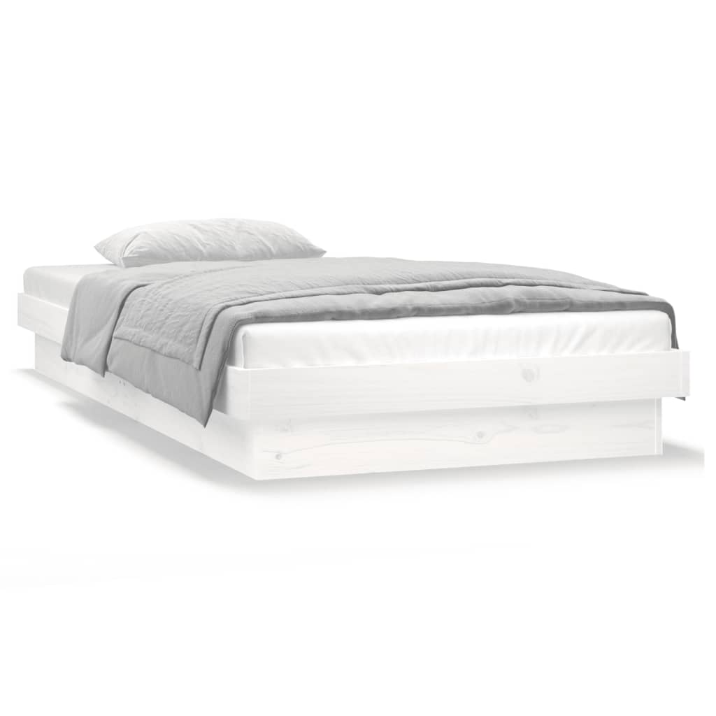 Sengeramme Med Led Hvit 90X190 Cm Single Heltre