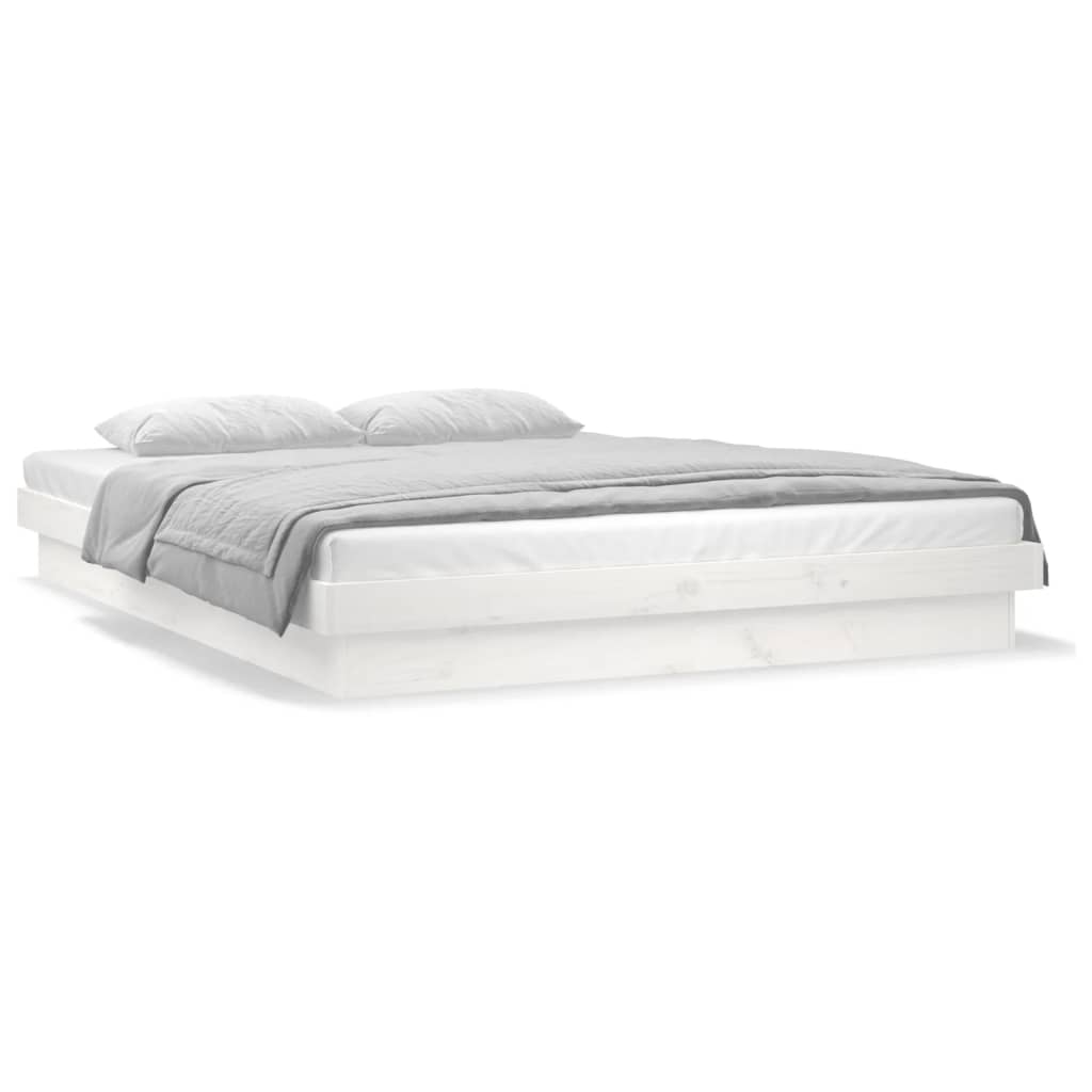 Sengeramme Med Led Hvit 135X190 Cm Double Heltre