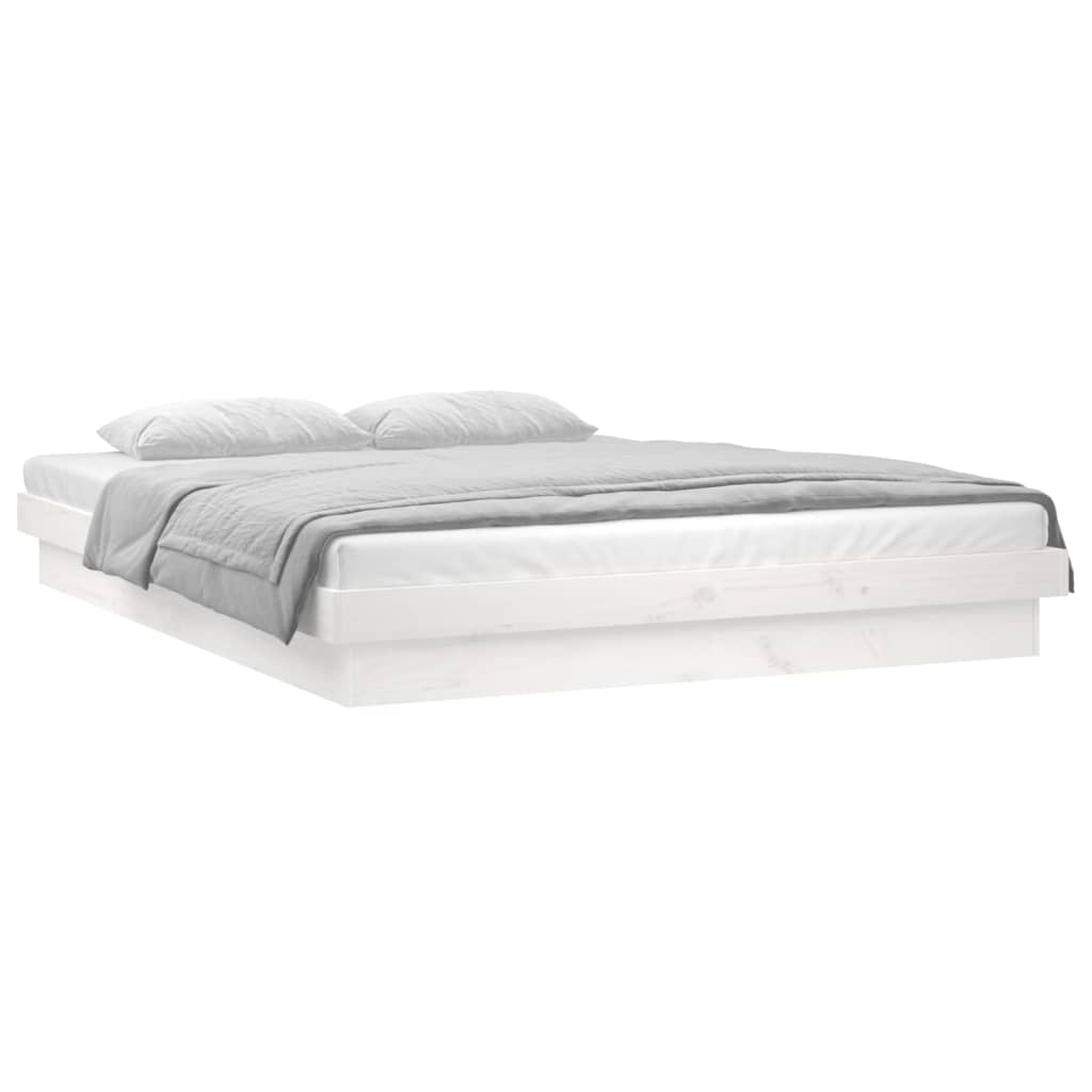 Sengeramme Med Led Hvit 140X190 Cm Heltre