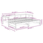Uttrekkbar Dagseng Heltre Furu 2X(80X200) Cm