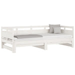 Uttrekkbar Dagseng Hvit Heltre Furu 2X(90X200) Cm