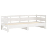 Uttrekkbar Dagseng Hvit Heltre Furu 2X(90X200) Cm