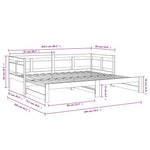 Uttrekkbar Dagseng Heltre Furu 2X(80X200) Cm