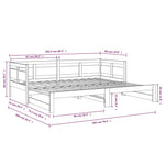 Uttrekkbar Dagseng Hvit Heltre Furu 2X(80X200) Cm