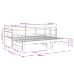 Uttrekkbar Dagseng Heltre Furu 2X(90X190) Cm