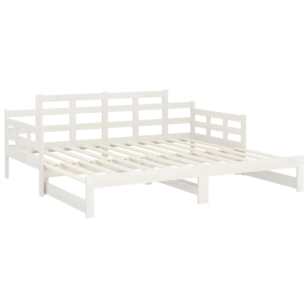 Uttrekkbar Dagseng Hvit Heltre Furu 2X(80X200) Cm