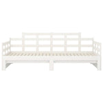 Uttrekkbar Dagseng Hvit Heltre Furu 2X(80X200) Cm
