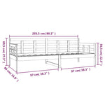 Dagseng Svart Heltre Furu 80X200 Cm