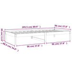 Dagseng Uten Madrass Hvit 90X200 Cm Heltre Furu