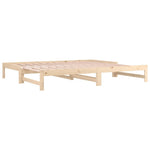 Uttrekkbar Dagseng 2X(90X200) Cm Heltre Furu