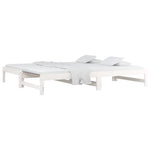 Uttrekkbar Dagseng Hvit 2X(90X200) Cm Heltre Furu