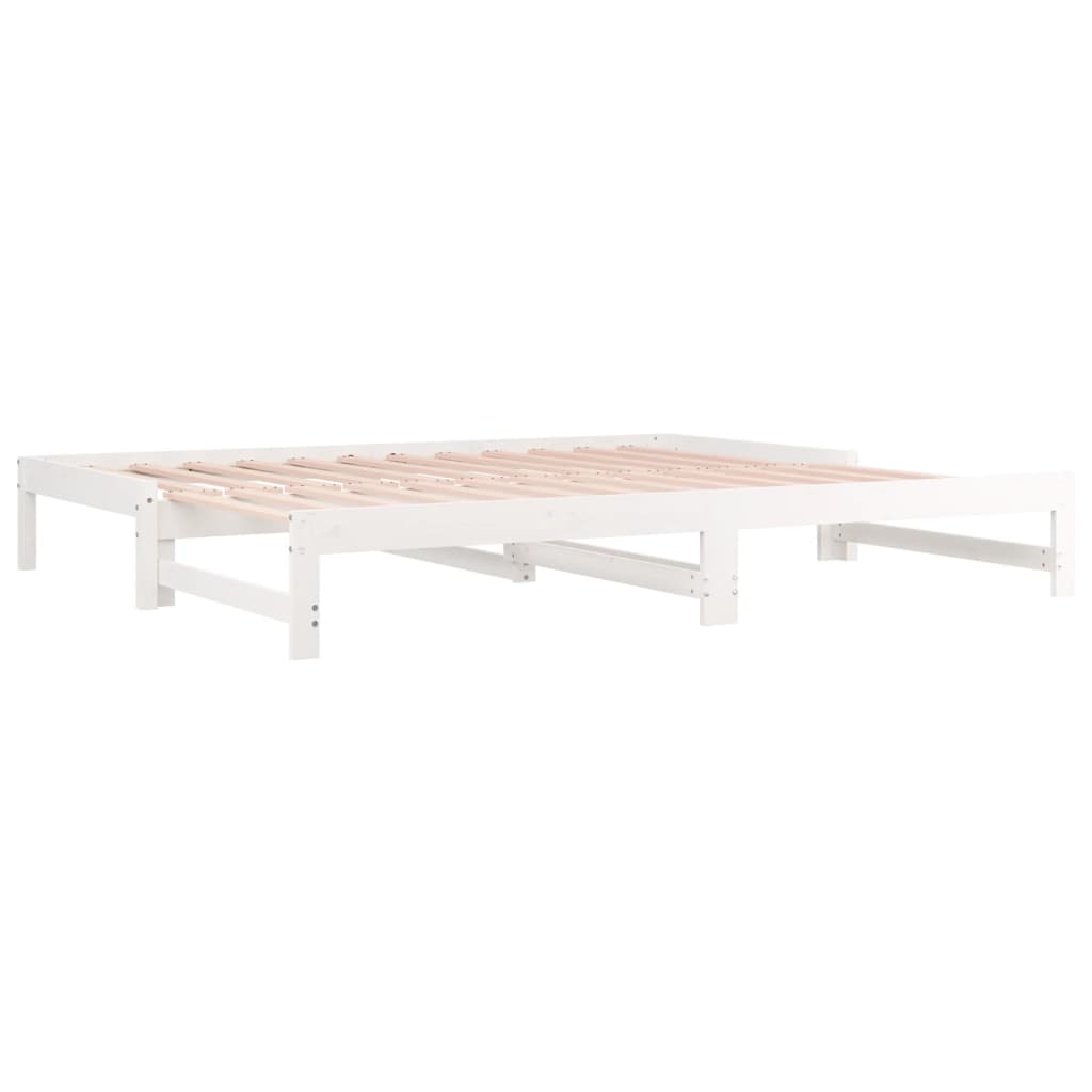 Uttrekkbar Dagseng Hvit 2X(90X200) Cm Heltre Furu