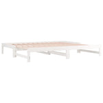 Uttrekkbar Dagseng Hvit 2X(90X200) Cm Heltre Furu