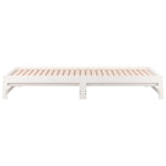 Uttrekkbar Dagseng Hvit 2X(90X200) Cm Heltre Furu
