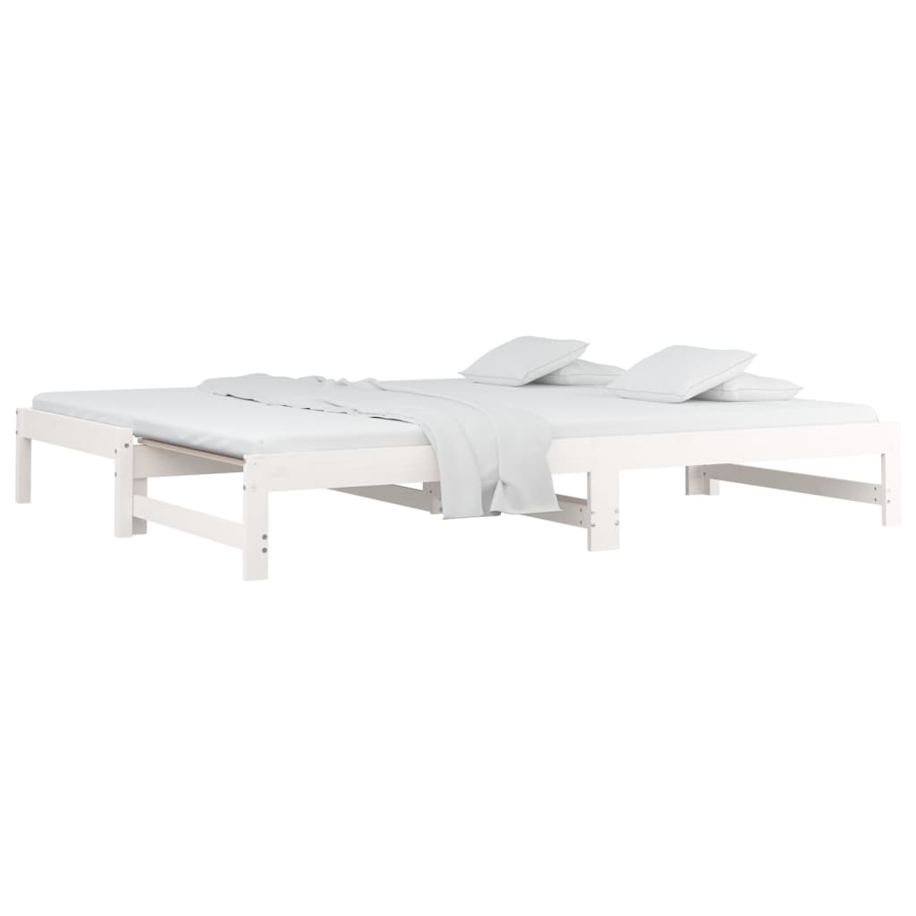 Uttrekkbar Dagseng Hvit 2X(80X200) Cm Heltre Furu
