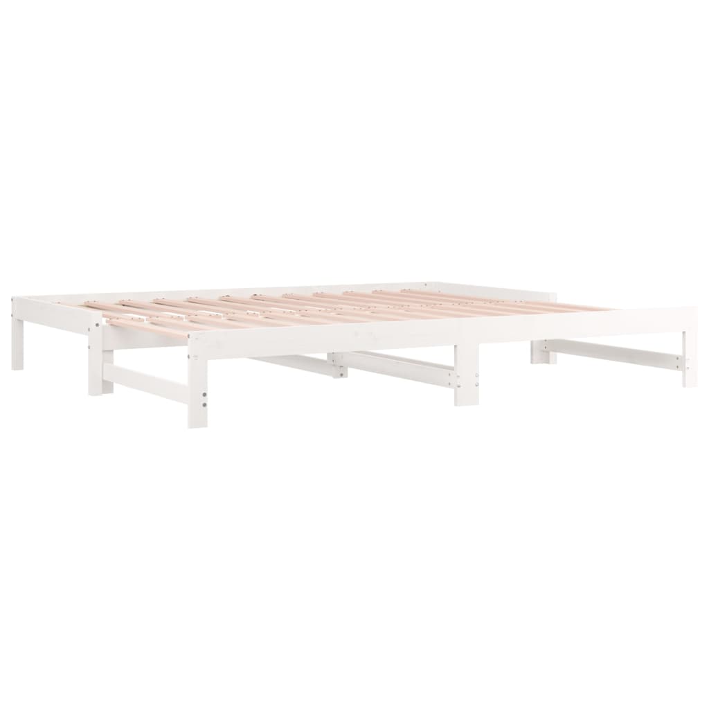 Uttrekkbar Dagseng Hvit 2X(80X200) Cm Heltre Furu