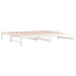 Uttrekkbar Dagseng Hvit 2X(80X200) Cm Heltre Furu