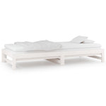 Uttrekkbar Dagseng Hvit 2X(90X190) Cm Heltre Furu