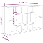Vegghylle Hvit 85X16X52,5 Cm Konstruert Tre