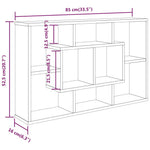 Vegghylle Hvit 85X16X52,5 Cm Konstruert Tre
